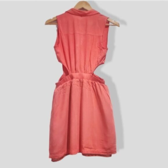 TCEC Los Angeles• Coral Cut-Out Retro Style Dress - Picture 2 of 16